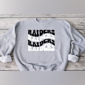 Raiders Wavy Crewneck - Gray